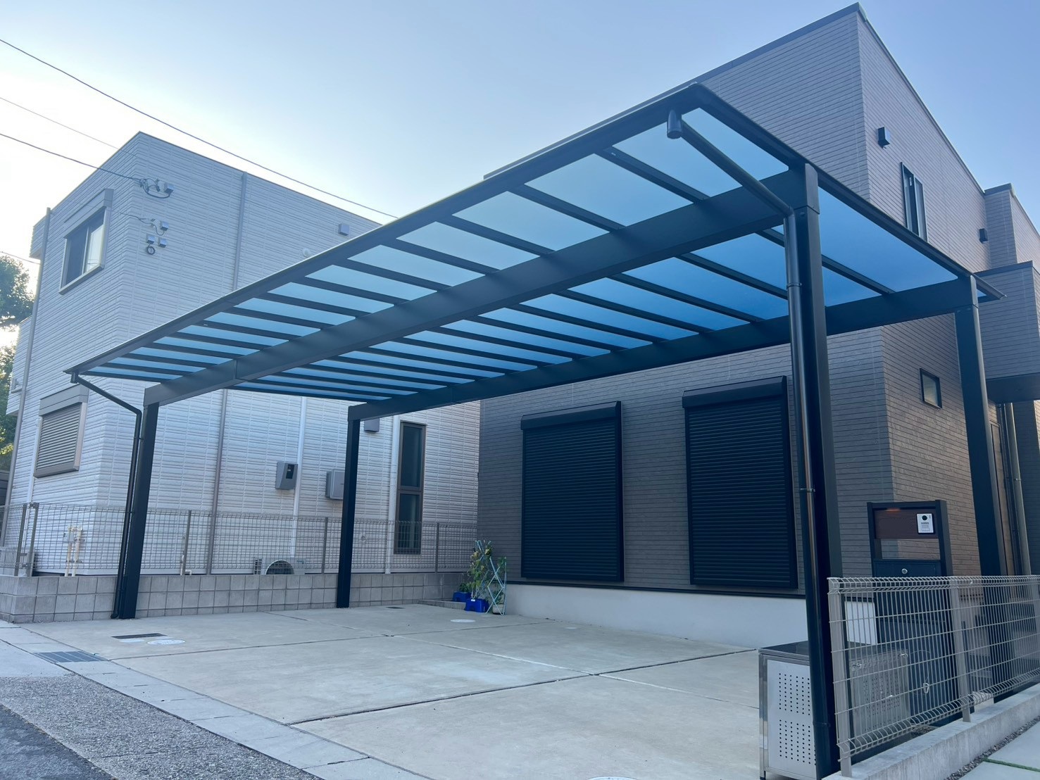 スカイリード　カーポート　三協アルミ　熱線遮断　ポリカ　外構工事　名古屋市|愛知県名古屋市のカーポート＆ガレージ専門店プラス